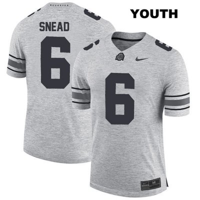 Youth NCAA Ohio State Buckeyes Brian Snead #6 College Stitched Authentic Nike Gray Football Jersey XO20D83PZ